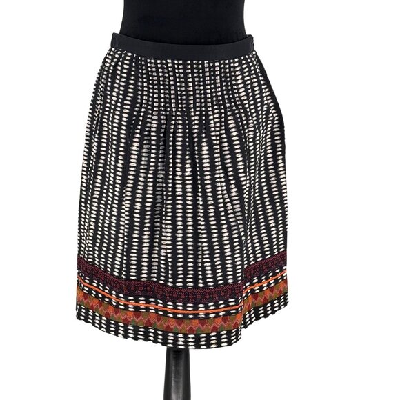 Edme Esyllte Skirt Womens 6‎ Anthropologie Beribboned Boho Tribal Lace - Picture 1 of 8